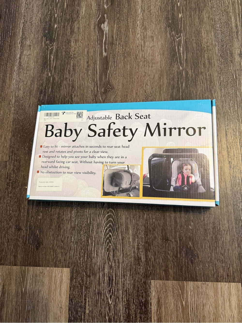 Amazon Baby Safety Mirror Blue White
